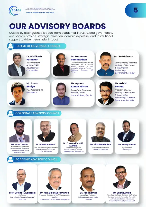 Advisory Board Members at the LEADS Next Gen Centre